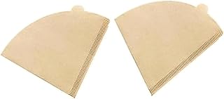 【TOUFEIYUAN】 v60 コーヒーフィルター 円錐 ドリップペーパー v60 1~2 1~4杯用 円錐 コットン配合 紙の匂い 微粉軽減 コーヒーフィルター, 40枚×2個セット (ブラウン, 1~2杯用 80枚入り)