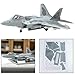 MOOKEENONE 1:33 US F-22 Fighter Raptor Military Fighter Aircraft Paper Model Simulation Collection Display (Unassembled Kit)