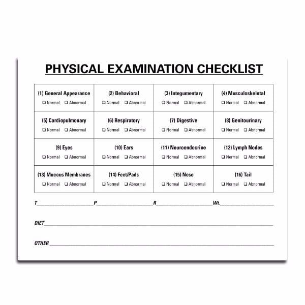 Veterinary Physical Exam Checklist Labels - 4” x 3.25”, 250 Labels/Roll, Perforated Labels | 16 Main Areas of Veterinary Physical Examination | LabelValue Brand