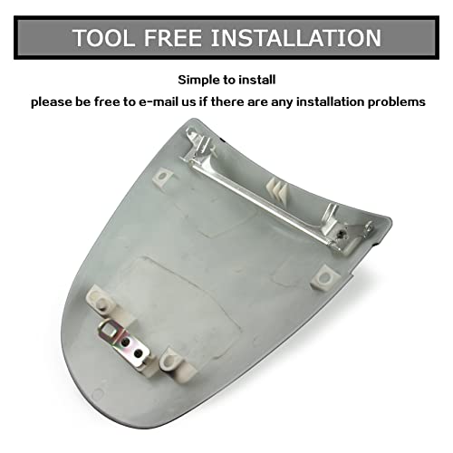 Motorrad Passagier Hinten Beifahrer Sitz Motor Verkleidung Hard Cover für Kawasaki Ninja ZX6R 2003-2004 Z750 Z1000 2003-2006 (Schwarz)