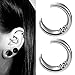 Vankula 2PCS Cool Moon Opening Hypoallergenic Stainless Steel 0g 2g Plugs Ear Gauges Tunnels Piercing Expander Stretchers Fashion Body Jewelry