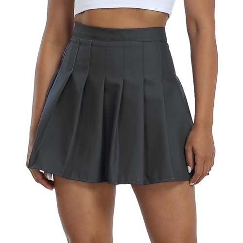 Image of Pleated Skirts for Women Tennis Skirt with Shorts High Waisted Mini Skort