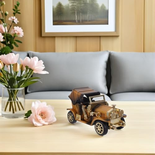 DOITOOL ヴィンテージ 木製カー モデルオルゴール プラ製 シミュレーションカー 動作簡単 コレクター向け クラシックスタイル 誕生日 プレゼ [5]