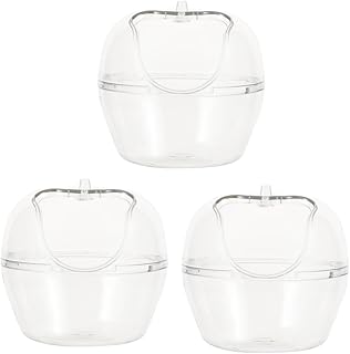 Abaodam 3 Pçs Hamster Banheiro Hamster Recipiente De Banho De Areia Hamster Resfriamento Hamster Areia Banheiro Pequenos Animais De Estimação Toalete Banheira Transparente Banheira Para