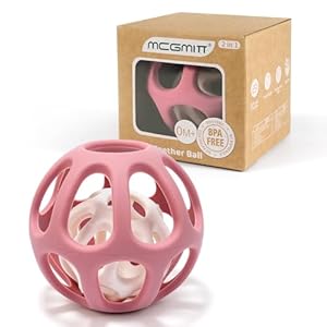 MCGMITT Sensory Balls for Baby, Food Grade Stretchy Silicone Infant Ball, Easy Grasp Ball for Babies 0-12 Months BPA-Free Montessori Learning Toy, Developmental Teething Toys Baby Shower Gifts