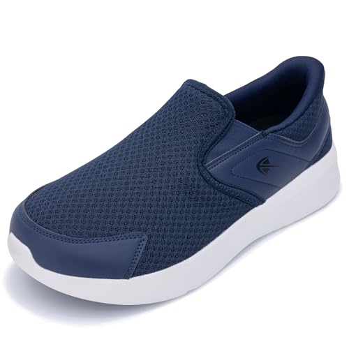 Men's Wide Toe Box Walking Shoes with Arch Support Slip On Tennis Sneakers Zero Drop Minimalist Shoes US 7-12