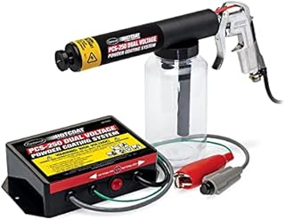 Hotcoat PCS-250 Powder Coating System | Innovative Dual Voltage with Minimal Overspray and Larger Ground Clamp | Powder Coating Machine with Clear Bottle