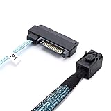CableDeconn SFF-8643 Wewnętrzne złącza Mini SAS HD na (4) 29-pinowe złącza SFF-8482 z portem zasilania SAS 15-pinowym kablem 12 GB/S (1 m)
