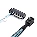CableDeconn SFF-8643 Internal Mini SAS HD to (4) 29pin SFF-8482 connectors with SAS 15pin Power Port 12GB/S Cable (1M) (H0204)