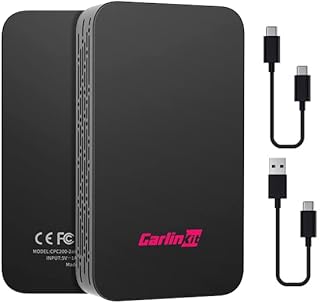 2023 CarlinKit 5.0 Wireless Android Auto & Wireless CarPlay Adapter USB for OEM Wired CarPlay & Wired Android Auto Cars (Model Year: 2015 to 2023), Wireless CarPlay Dongle Convert Wired to Wireless