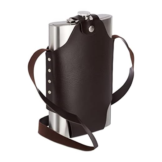 Relaxdays XXL Flachmann aus Edelstahl, hochwertige Taschenflasche zum Umhängen, 1,8l Fassungsvermögen, Partyspaß, Silber