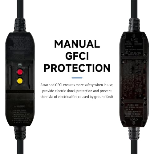 EP 10 FT 14/3 Outdoor GFCI Extension Cord with 3 Prong Grounded Plug, Black by EP - Used condition - Image 3