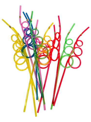 Pitillos divertidos Crazy Loop de 26.67 cm, 12 unidades miniatura 2