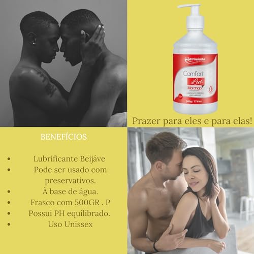 Lubrificante Comfort Lub 500g Sabor Gel Grande Base D'Água Maior do Mercado La Pimienta Excitante d