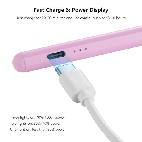 Stylet iPad ecran tactile resout le manque de precision des doigts violet - 6