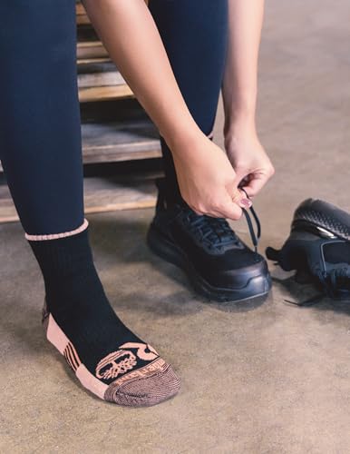 Timberland PRO Work Quarter, Sorbtek Moisture Control Performance Womens Socks, Arch Support, Cushioned Footbed3