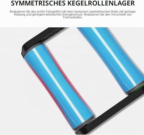 Faltbarer Fahrradtrainer – Bike Roller Exercise Fitness Maschine für MTB und Rennrad, Widerstandstrainingsstation für Heimtraining