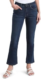GO COLORS Soft Cotton Blend Bootcut Jeans Full Length for Women| Breathable, Mid Rise Price In India