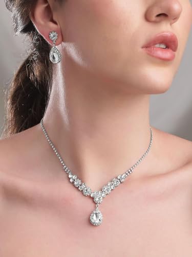 Juego de joyas de circonita cúbica latón y rodio mujer modelo DMZ-2325 3