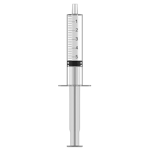 Vista 16 de 50 jeringas de plástico de 0.1 fl oz y 3 cc, sin aguja, para mascotas, oral, rellenar, aplicar aceite o pegamento, medir o transferir pequeñas