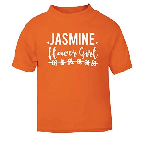 Flox Creative Baby T-Shirt, personalisierbar, Blumenmädchen Gr. 2-3 Jahre , Orange