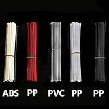 🛠50 Stück: Das Set enthält 50 Kunststoff-Dichtstäbe, davon 10 graue PVC-Dichtstäbe, 10 beige ABS-Dichtstäbe, 10 weiße, 10 rote und 10 schwarze PP-Dichtstäbe.