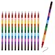 SGERUFZ 12PCS Wachsmalstifte Set, Stapelbare Buntstifte Kinder, Spitzen Kreide Buntstifte, Regenbogen Stifte, Farbwechselstift, ideal als Mitgebsel Kindergeburtstag