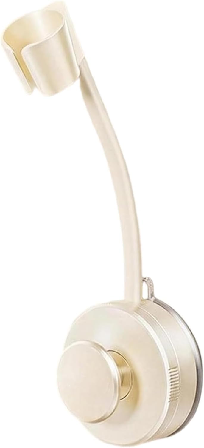 Hands-Free Hair Dryer Holder, Adjustable Wall Mount Stand (Beige)