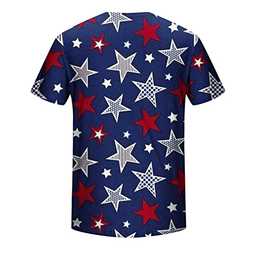 Dgoopd Mens Short Sets 2 Piece Outfits 4Th Of July Outfits Patriotic Flag Tie-Dye T-Shirt Shorts Set Summer Short Sleeve Shirts Set Independence Day Outfit #TOP4