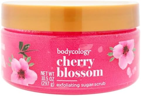 Bodycology Exfoliating Sugar Scrub - Cherry Blossom Scrub Women -...