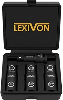 LEXIVON Impact Socket Set, 6 Total Lug Nut Size | Innovative Flip Socket