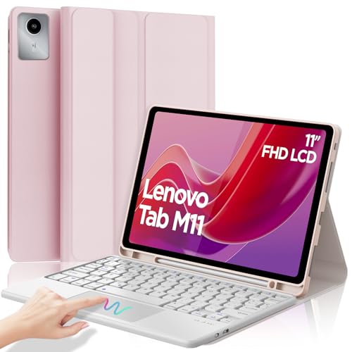 IVEOPPE Funda con Teclado Lenovo Tab M11 con Touchpad, Capa Teclado Trackpad Español Ñ Desmontable Bluetooth para Lenovo Tab M11 TB330FU/ TB330XU 2024 11