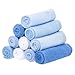SpaSilk Washcloths, Blue, 0-36 Months, 10-Count