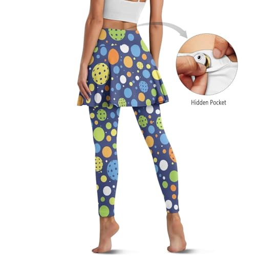Women's Tennis Skirted Leggings Golf Skorts Yoga Leggings with Skirts Flowy Workout Athletic Pickleball Clothes4