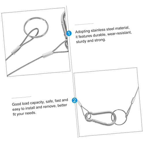 Câble acier inoxydable avec boucles corde de sécurité suspension extérieure