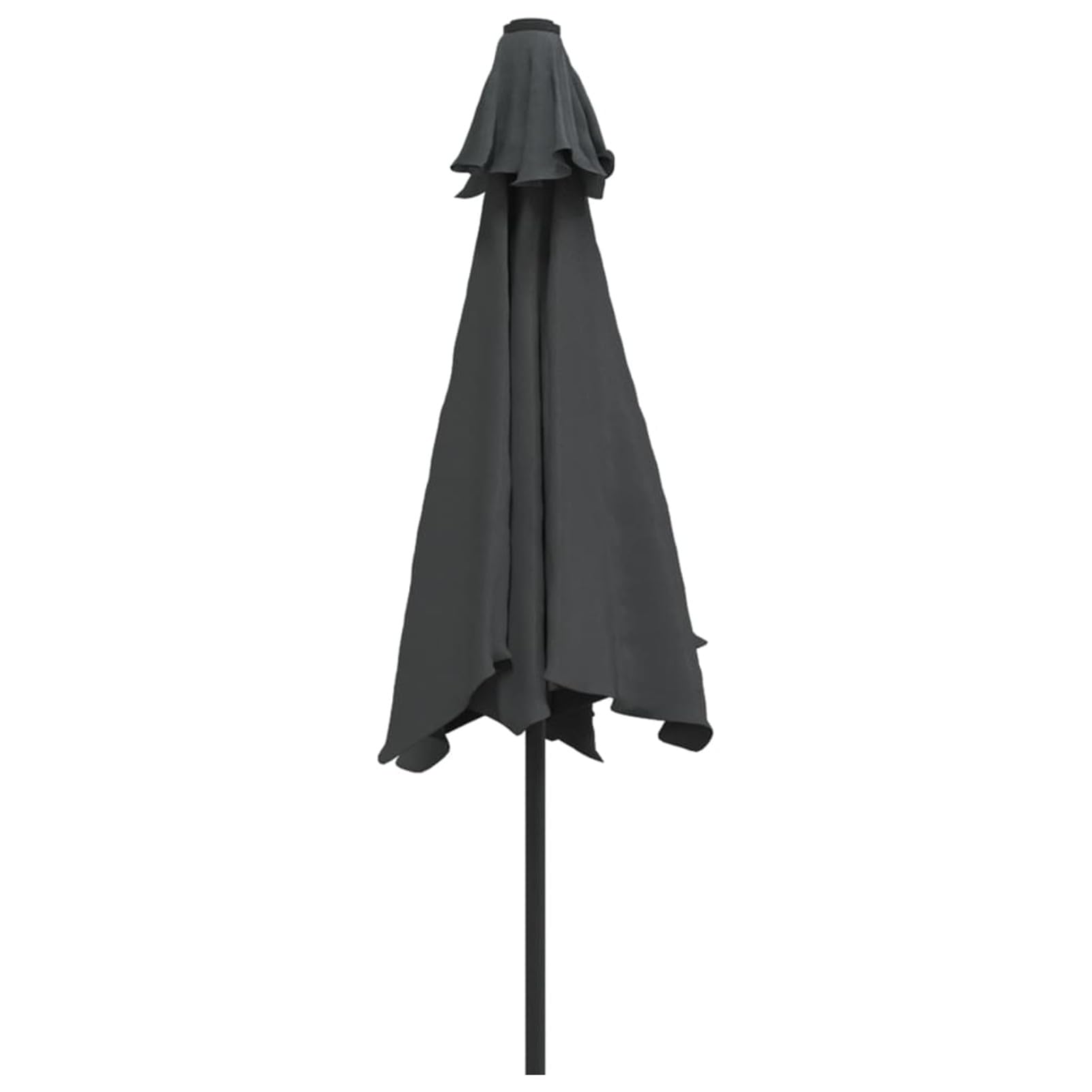 Homgoday Sombrilla de jardín con Luces LED Palo de Acero Antracita 300cm Sombrilla Terraza Exterior, Sombrilla Jardín Grande Orientable Jardín Parasol Balcón