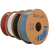 3DHoJor 基本的な PLAフィラメント 1.75mm、ePLA 3Dプリンティングフィラメント、寸法精度 +/- 0.02mm、ほとんどの3Dプリンターに対応、1kg/スプール*4、ブラック+クリムゾン+クールホワイト+ライトグレー