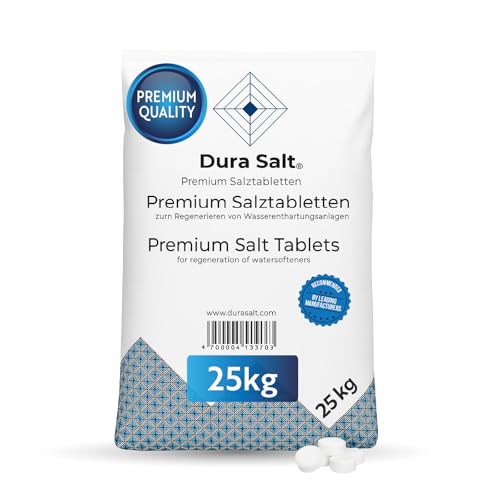 Preisvergleich Produktbild Dura Salt Salztabletten für Wasserenthärtungsanlagen - 25 kg Regeneriersalz - Premium Siedesalz nach DIN 973 Typ A