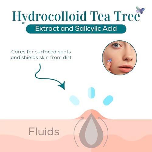 My Beauty Spot Patches fofos para acne para rosto 20 peças com chá de árvore de chá extra e ácido sa