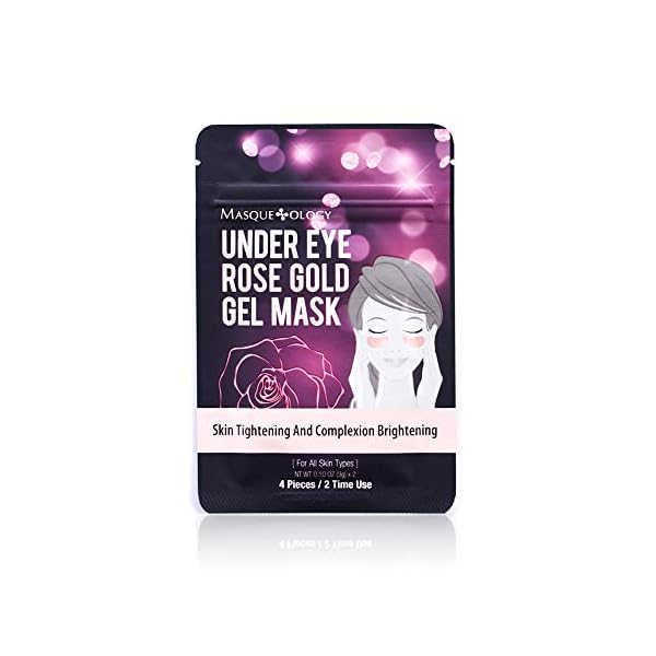 Masqueology - Under Eye Wild Rose Gold Hydro-Gel Mask | Collagen Under Eye Skincare Treatment (1 Pack)