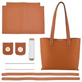 WEBEEDY Kit de fabricación de bolsos de piel sintética para adultos, hecho a mano, bolsa de mano de piel sintética, material de costura, juego de herramientas para mujeres, regalo personalizado para