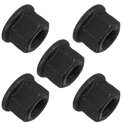 KAJNBN 5pcs M10 Carbon Steel Hexagon Thickened Nut with Washer Industrial Fastener for Machinery and Construction