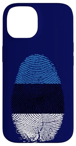 Estonia Flag Fingerprint Estonian Gift for Estonians Carcasa para iPhone 14