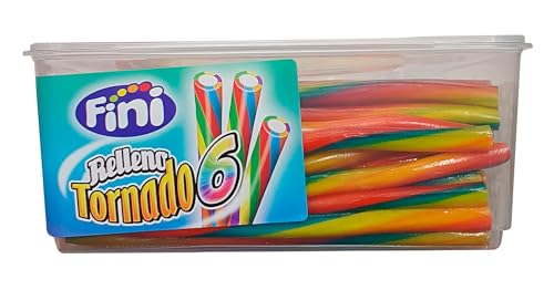 Fini Rellenito Tornado | Regaliz Relleno | Regaliz De Colores | Estuche 200 Uds