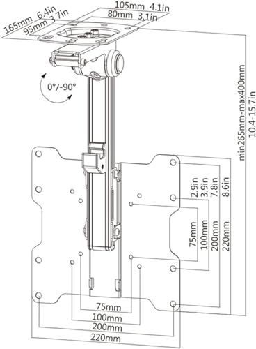 Support mural pour téléviseur orientable et robuste pour salon