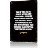 Vintage Metal Sign Decor Jon Jones Quote - Believe in Yourself Poster Retro Funny Tin Signs For Man Cave Decor Basement Pub Farmhouse Diner Cafe Outdoor Aluminum Decorations 8x12 Inch