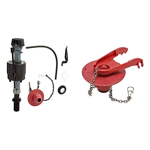 Fluidmaster 400CRP14 Universal Toilet Fill Valve and Flapper Repair Kit, for 2-Inch Flush Valve Toilets & 502P21 2-Inch Universal PerforMAX Longest Lasting, Water Saving Toilet Flapper