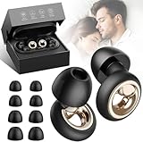 Vosaf Noise Cancelling Ear Plugs for Sleeping, Reusable Silicone Ear Plugs for Noise Reduction, Soft Hearing Protection with 8 Ear Tips for Concerts, Work, Shooting, and Travel(Black)