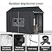 LYBOSH Outdoor Dog Kennel Cover - Full Coverage for 8'Dx4'Wx6'H Dog Cages, 600D Heavy Duty Waterproof Kennel Cover, Black