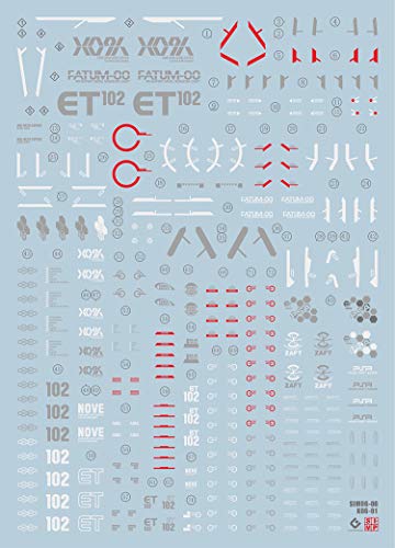 Image of Fluorescent!! HG RG MG PG RE HiRM Robot MS Detail Up Water Transfer Decal (MG 1/100 Justice Gundam)